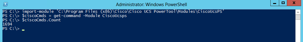 Cisco PowerTool cmdlet count